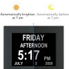 12 inch Digital Calendar Day Clock - Orientation Dementia Clock - TTC-DC1201-J