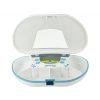 VitaCarry Gasketed 4 Compartment Pill Box (White) with 4 Alarm Timer - TT-VC4-4