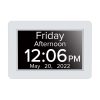 8" TALKING Digital Dementia Orientation Day Clock - WHITE