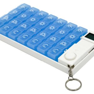 The Handi Pill Organiser - 4 Alarm 28 Compartment Pill Box Timer - TT4-28-HANDI