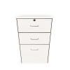 Bedside Cabinet - 2 Drawers + 1 Dump Drawer + Lock