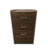 Bedside Cabinet - 2 Drawers + 1 Dump Drawer + Lock